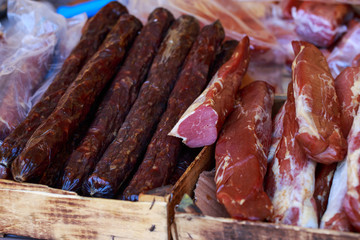 Jerky meat closeup