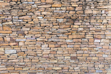 Background of old vintage dirty brick wall texture