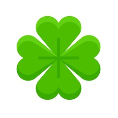 Four leaf clover icon, Saint patrick's day related vector