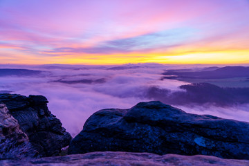 Sonnenaufgang Sächsische Schweiz Lilienstein © David