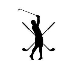 Golf icon isolated on white background