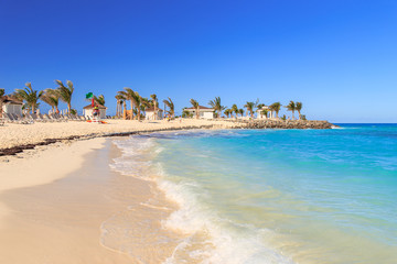Caribbean beach on a small Bahamas island