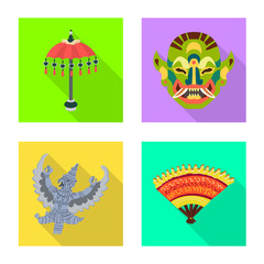 Vector design of travel and tourism icon. Collection of travel and island stock symbol for web.