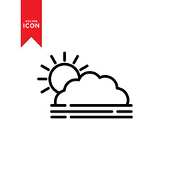 Fog day icon vector. Weather icon symbol illustration.