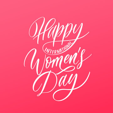 Happy International Women's Day. Premium vector.