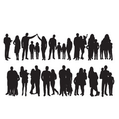 group of people, family, silhouette