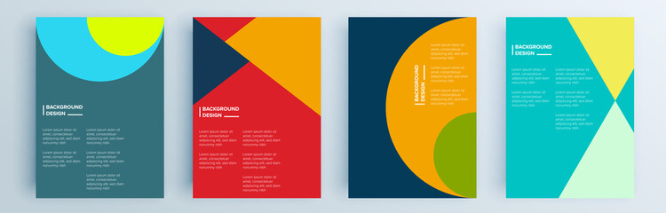 Modern abstract covers set, minimal covers design. Colorful geometric background, vector illustration.