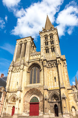 Fototapeta na wymiar Lisieux, France. Cathedral of Saint Pierre. French Gothic architecture.