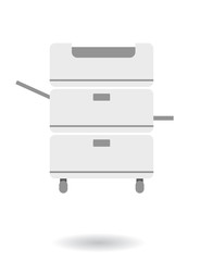 Object icon printer multifunction on isolated white background. - obrazy, fototapety, plakaty