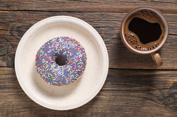 Donut and a cup of coffee
