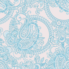 paisley seamless pattern. vector floral background