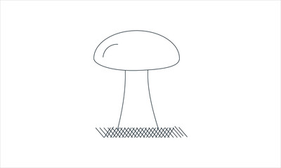 Tubular mushroom icon simple style vector image