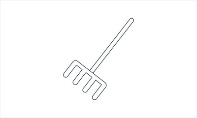 Rake icon simple style vector image