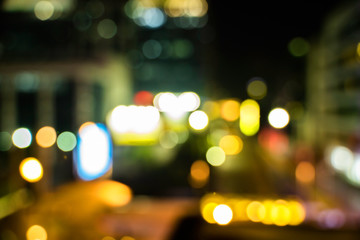 Abstract Light Bokeh Background at City Light