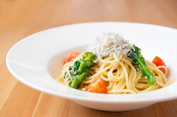 しらすと菜の花のパスタ　イメージ
