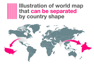 世界地図　高画質ベクター