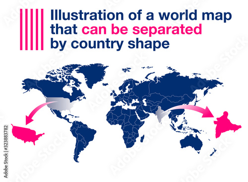 世界地図 高画質ベクター Wall Mural Wallpaper Murals Design Box
