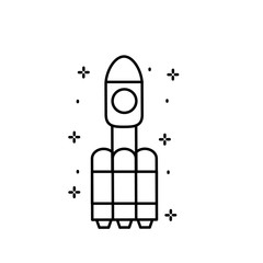 Spaceship icon. Simple line, outline vector of rocket icons for ui and ux, website or mobile application