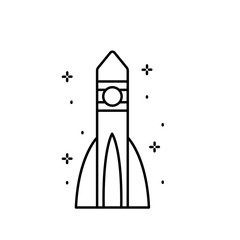 Obraz na płótnie Canvas Spaceship icon. Simple line, outline vector of rocket icons for ui and ux, website or mobile application