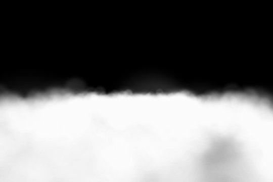 White gray smoke Isolated on black background