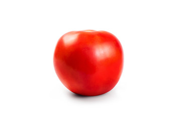 fresh tomato isolated on white background with clipping path