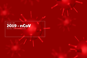 Coronavirus background, virus strain of MERS-Cov and Novel coronavirus 2019-nCoV. Vector concept of dangerous virus in China with medical cell.