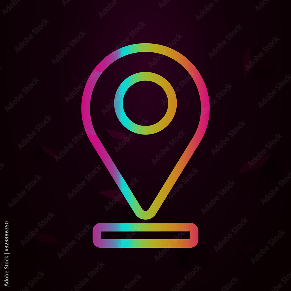 Aufkleber pin on line nolan style icon. simple thin line, outline vector of navigation icons for ui and ux, we