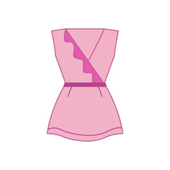 Blouse pink icon. Simple outline colored vector of woman clothes icons for ui and ux, website or mobile application
