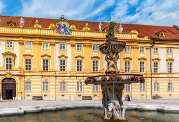 Fragmental view on Melk abbey in Lower Austria