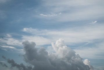 dramatic clouds in the sky,