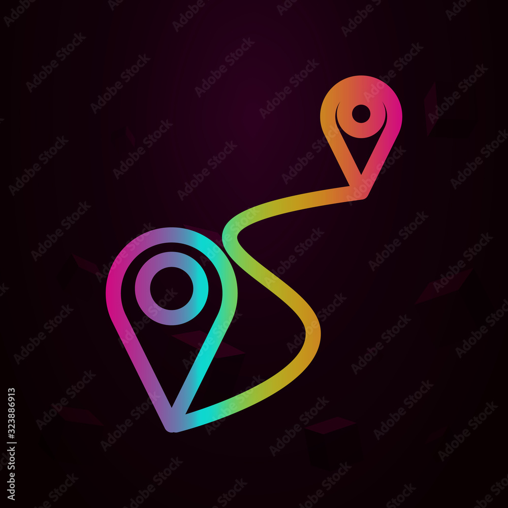 Aufkleber connection of two pins nolan style icon. simple thin line, outline vector of navigation icons for ui