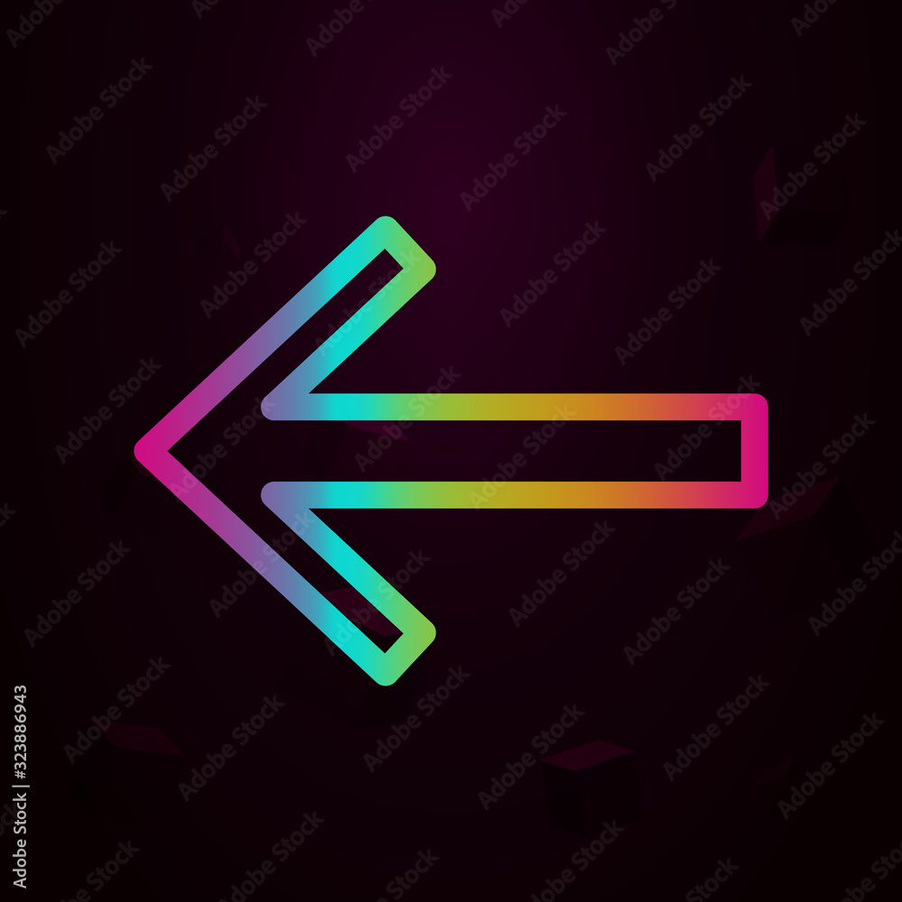 Aufkleber arrow to left nolan style icon. simple thin line, outline vector of navigation icons for ui and ux, 