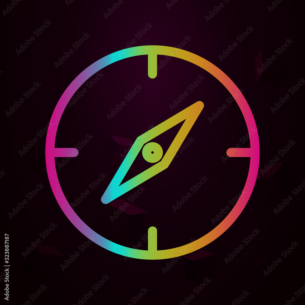 Aufkleber compass nolan style icon. simple thin line, outline vector of navigation icons for ui and ux, websit