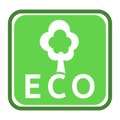 ECO Logo. Tree Green Natural Vector