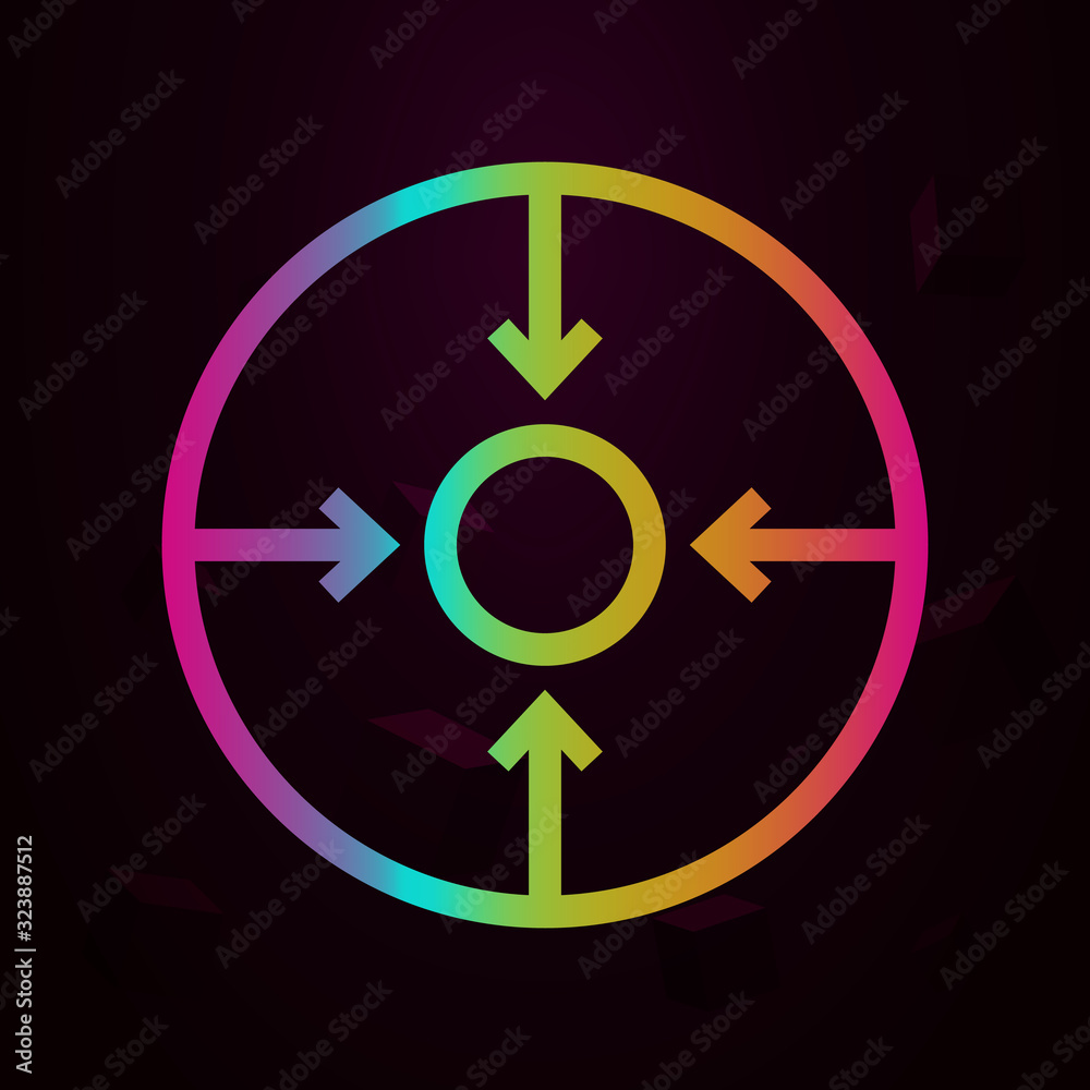 Poster sight with arrows nolan style icon. simple thin line, outline vector of navigation icons for ui and 