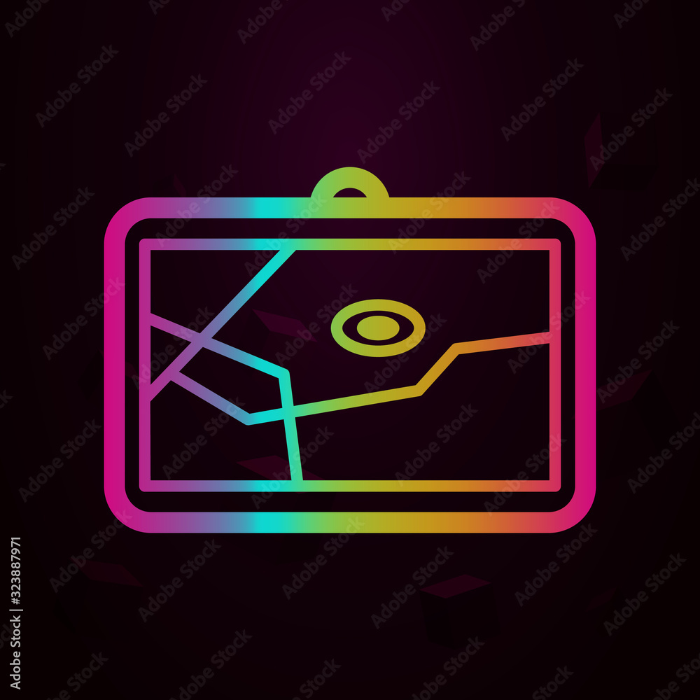 Aufkleber map in navigator nolan style icon. simple thin line, outline vector of navigation icons for ui and u