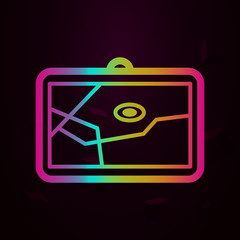 map in navigator nolan style icon. Simple thin line, outline vector of navigation icons for ui and ux, website or mobile application