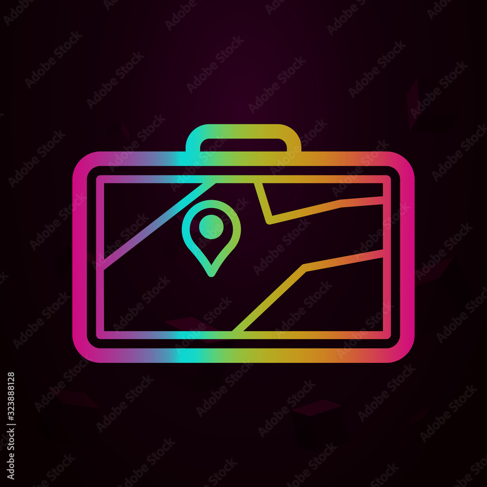 Aufkleber pin on navigator screen nolan style icon. simple thin line, outline vector of navigation icons for u