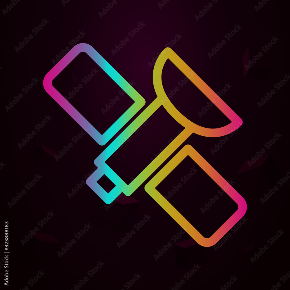 Poster navigator satellite nolan style icon. simple thin line, outline vector of navigation icons for ui an