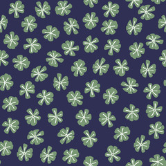 Fototapeta na wymiar Seamless background with green flowers