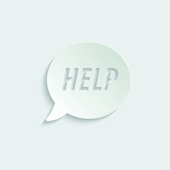 paper help icon. Chat Bubbles Vector Icon,  