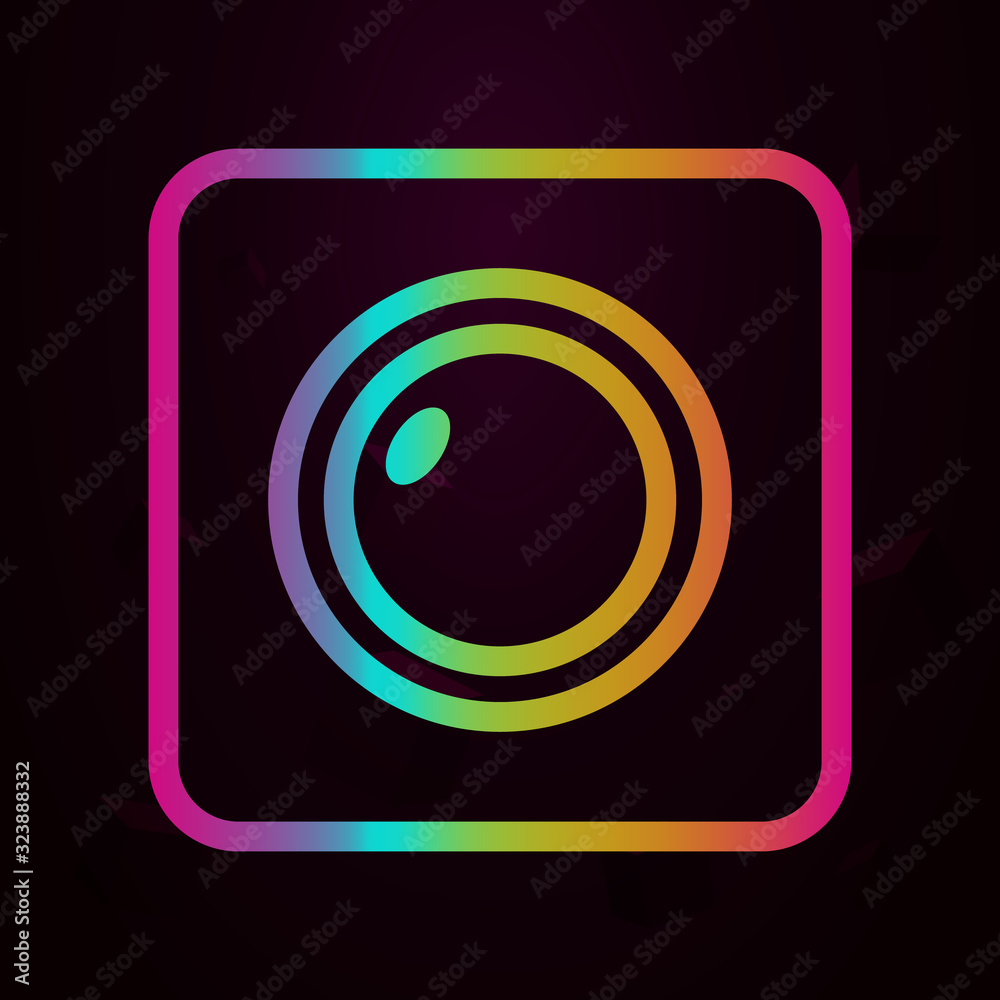 Poster radar sign nolan style icon. simple thin line, outline vector of navigation icons for ui and ux, web