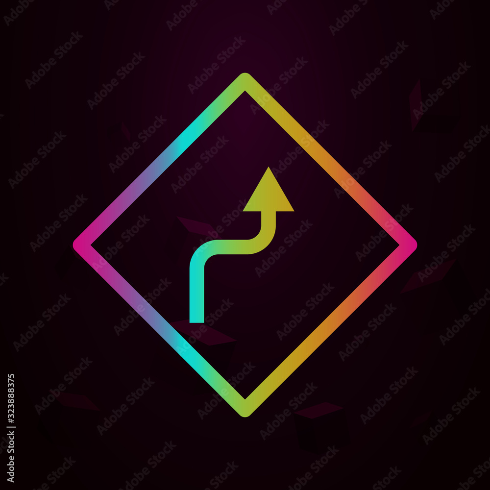 Aufkleber zigzag sign nolan style icon. simple thin line, outline vector of navigation icons for ui and ux, we