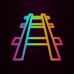 Railway nolan style icon. Simple thin line, outline vector of navigation icons for ui and ux, website or mobile application