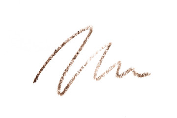Brow liner pencil stroke on white background - Image