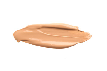 close up of beauty liquid powder stroke on white background - Image