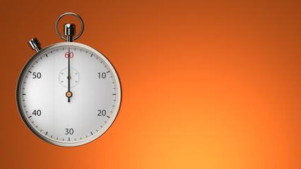 Mechanical isolated stopwatch on a lava background