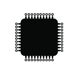 microchip icon on white background