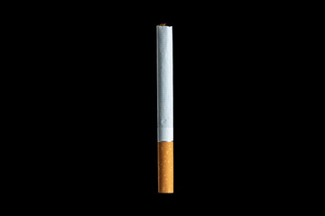 Cigarette isolated on black background. 
