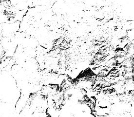 Grunge plaster wall. Black and white pattern. Old worn texture. Rustic background. 
